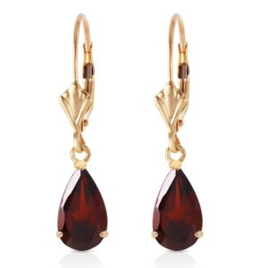 galaxy gold gg 2.5 carat 14k solid yellow gold leverback earrings with natural garnet