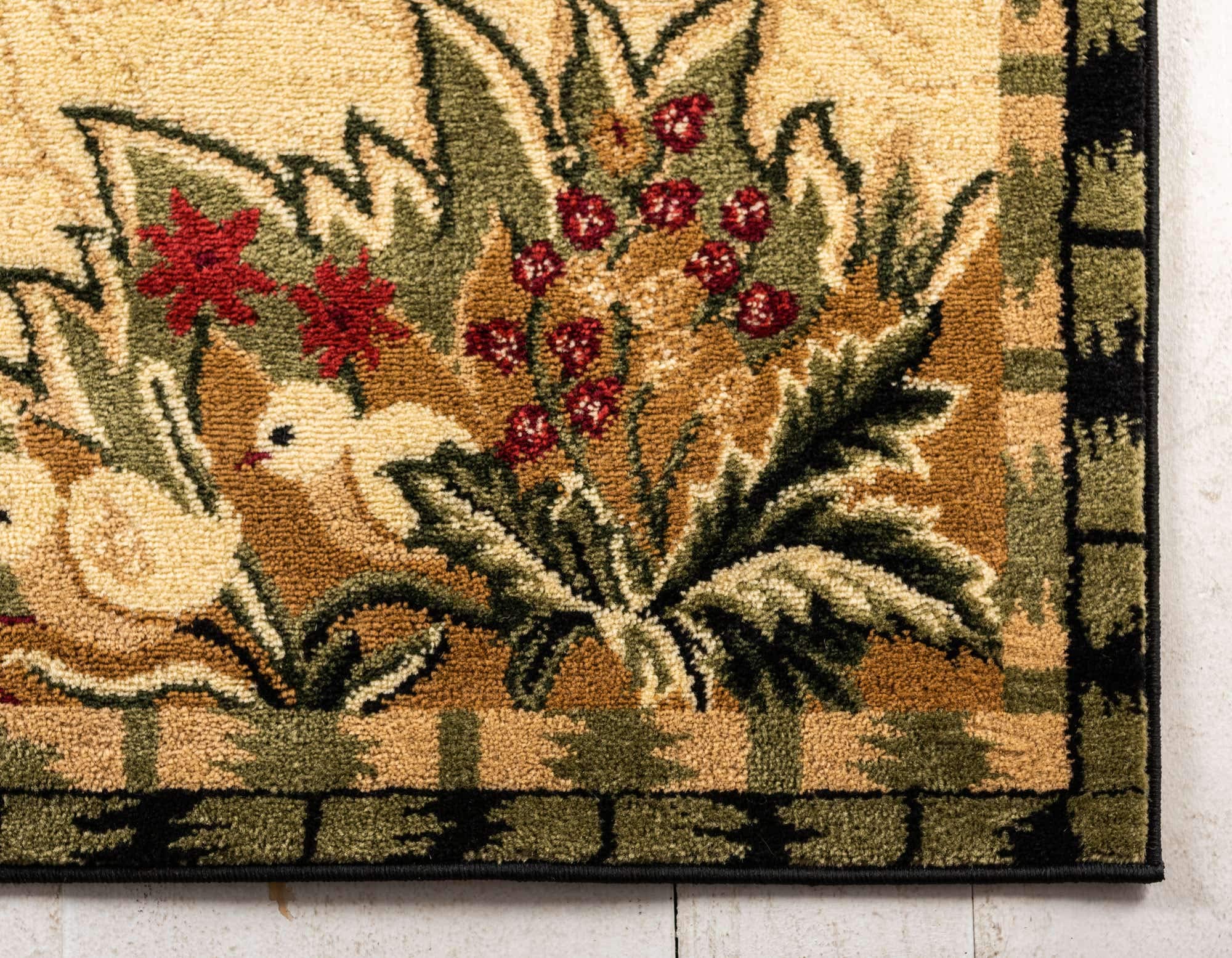 Unique Loom Barnyard Collection Area Rug - Farm (3' 3" x 5' 3" Rectangle, Cream/ Black)