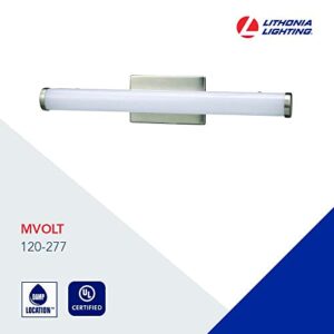 Lithonia Lighting FMVCCL 24IN MVOLT 30K 90CRI BN M6 2 ft. Brushed Nickel Contemporary Cylinder Vanity LED 3000K Fixture