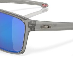 Oakley Men's OO9341 Sliver XL Rectangular Sunglasses, Matte Grey Ink/Sapphire Iridium Polarized, 57 mm