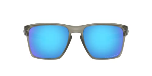 Oakley Men's OO9341 Sliver XL Rectangular Sunglasses, Matte Grey Ink/Sapphire Iridium Polarized, 57 mm