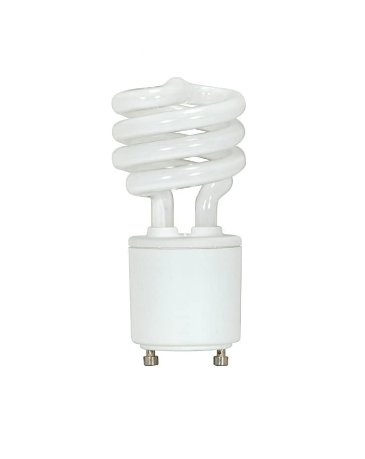 (2-Pack) Satco S8205 18-Watt 2700K GU24 Base Mini Spiral Compact Fluorescent Lamp,Warm White, 75W Equal