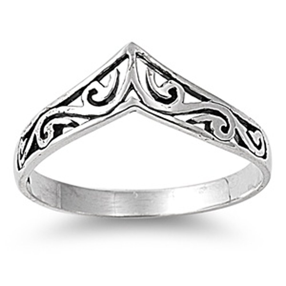 Sterling Silver Women's Celtic Design Cute Ring Promise 925 Band 8mm Size 11