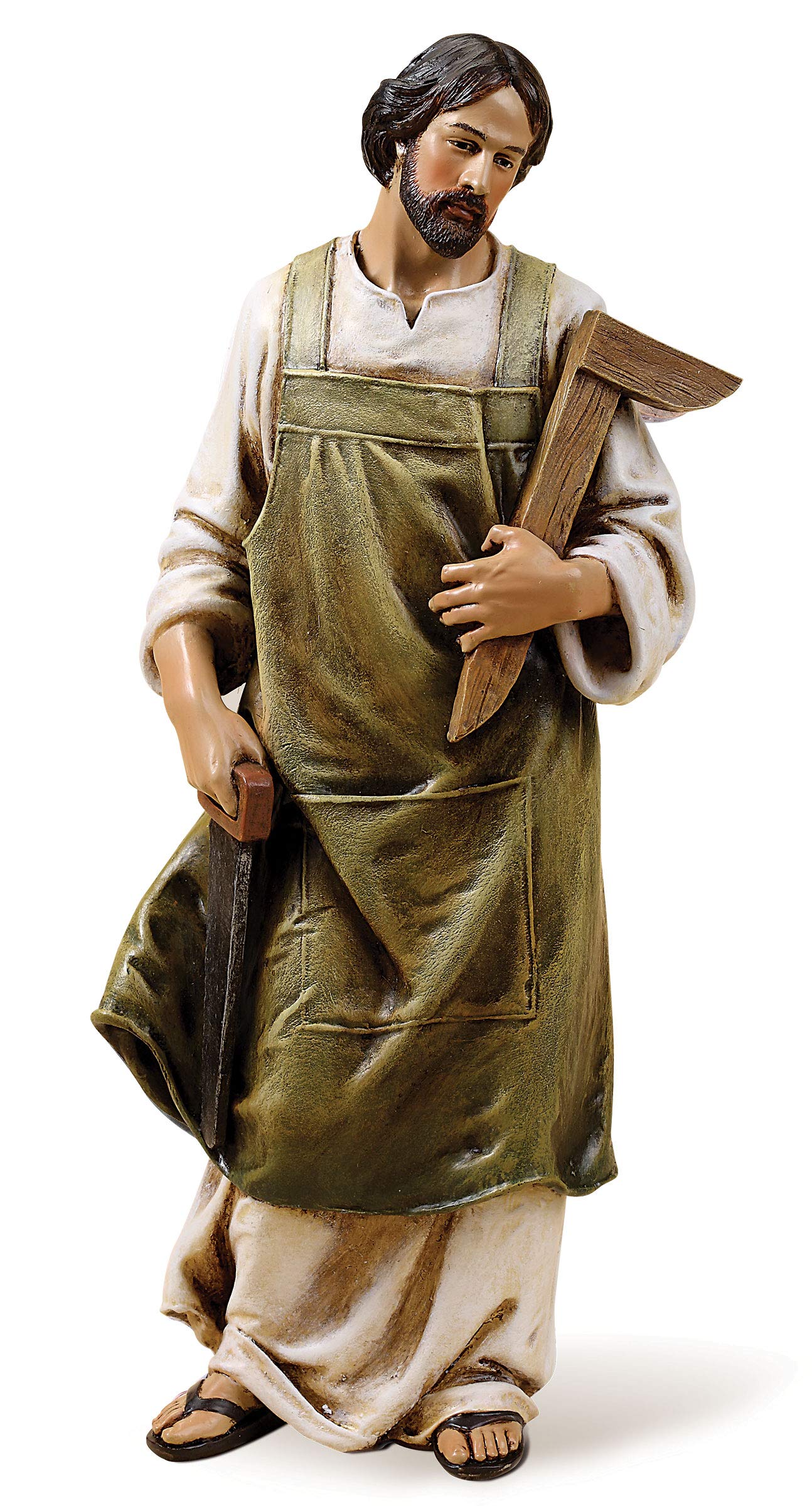 Joseph's Studio by Roman - St. Joseph The Worker Figure, Life of Christ, Renaissance Collection, 10.25" H, Resin and Stone, Religious Gift, Decoration