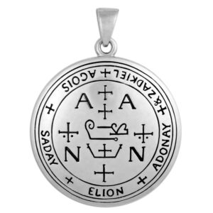 Moonlight Mysteries Archangel Zadkiel Sigil Pendant - .925 Sterling Silver Angel Sigils Talisman for Freedom and Compassion (1 1/4 inch)