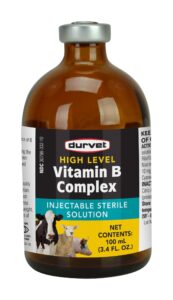 durvet high level vitamin b complex injectable farming livestock care 100ml