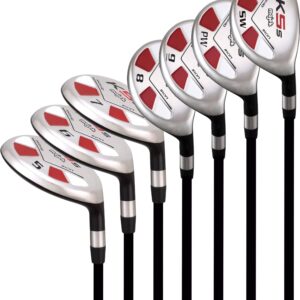 Majek Men's Golf All Hybrid Complete Full Set, which includes: #5, 6, 7, 8, 9, PW +SW Senior Flex Right Handed New Utility A Flex Club