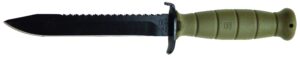 glock oem field knife 6.5" fixed blade with root saw, battlefield green