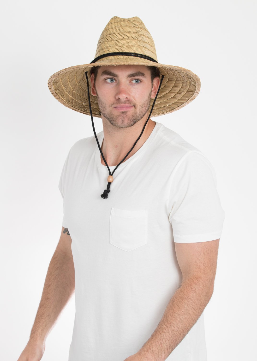 Peter Grimm - Lifeguard, Costa - Wide Brim Sunhat - Men & Women (One Size) (Natural, Costa)