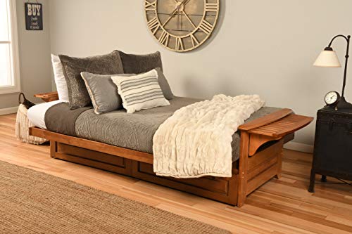 Kodiak Furniture Phoenix Futon in Barbados Finish, Full, Suede Peat