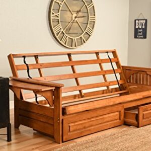 Kodiak Furniture Phoenix Futon in Barbados Finish, Full, Suede Peat