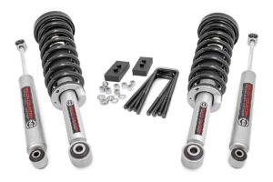 rough country 2" leveling lift kit w/n3 struts for 09-13 ford f-150 4wd - 50004