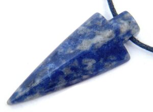 butw sodalite arrowhead pendant necklace