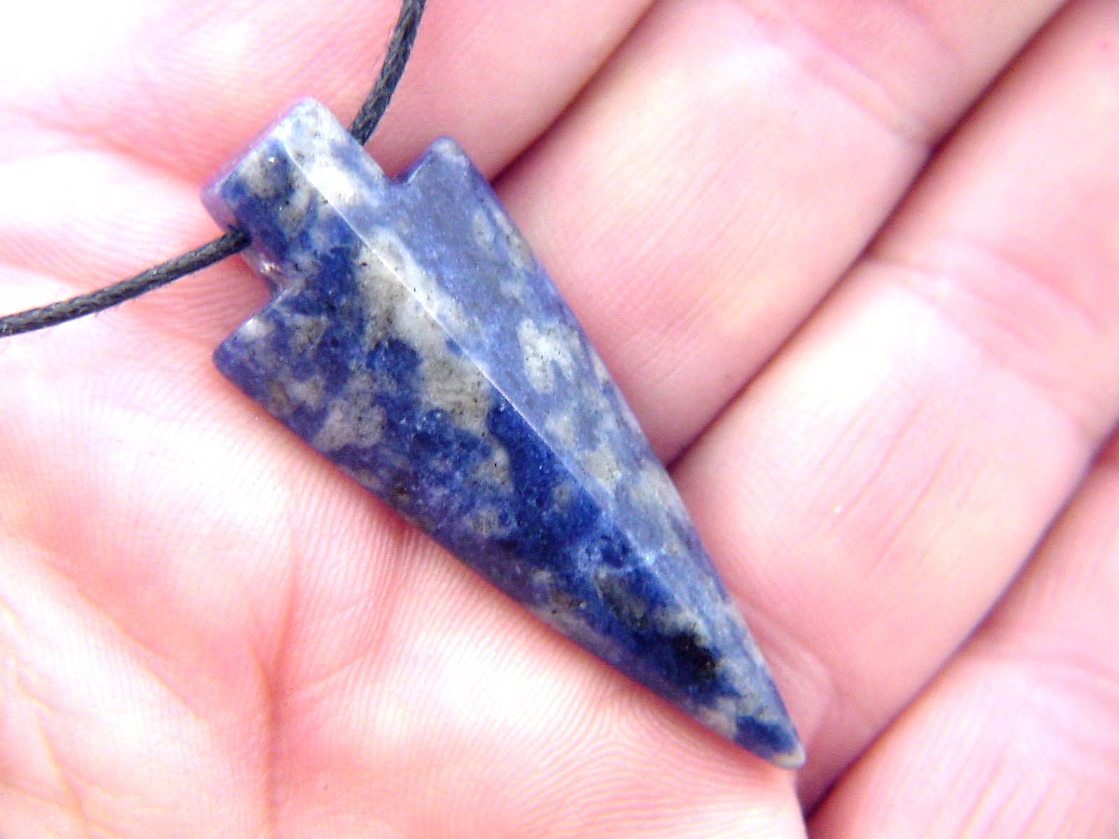 BUTW Sodalite Arrowhead Pendant Necklace