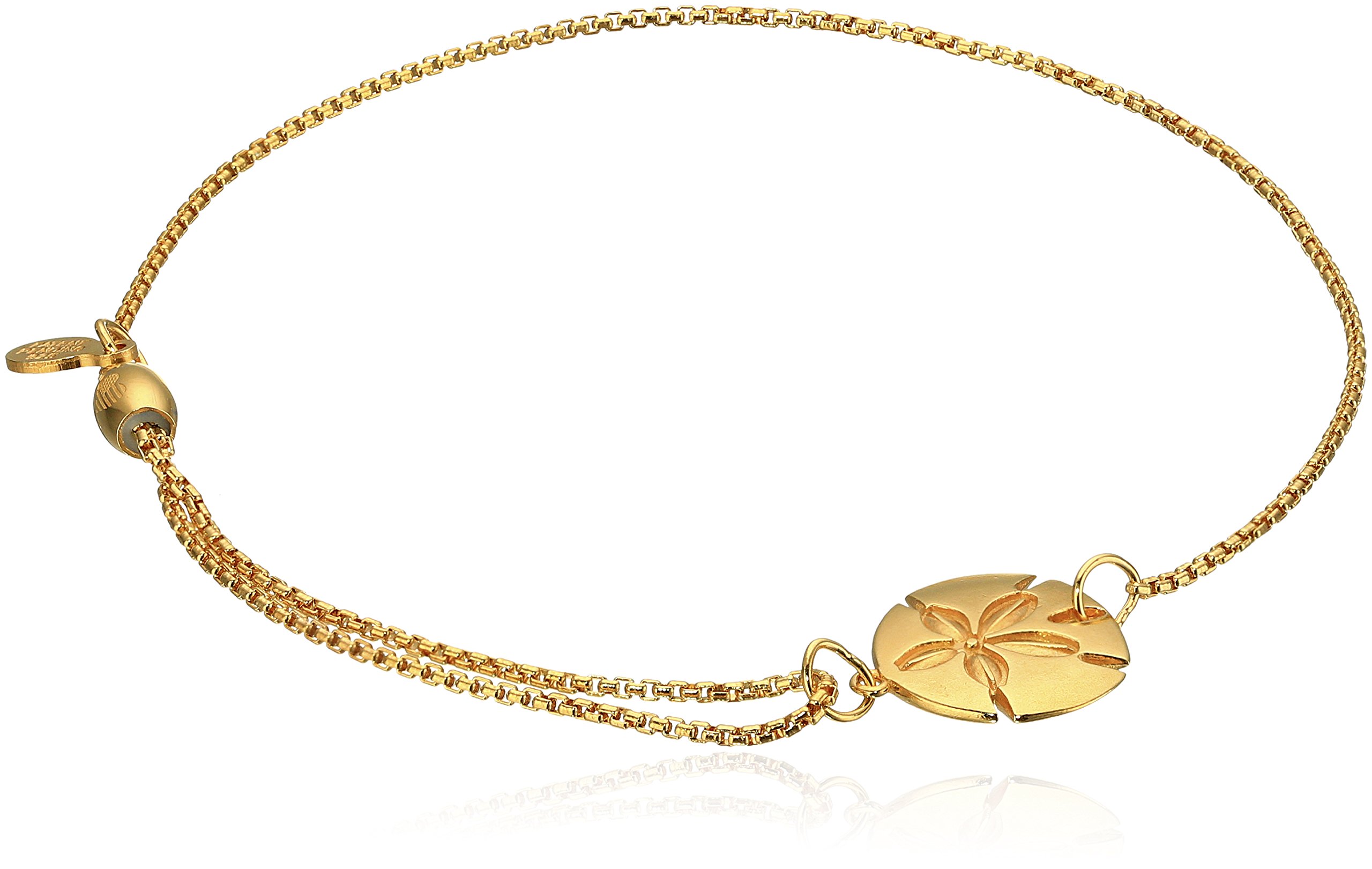 Alex and Ani Women's Pull Chain Bracelet Sand Dollar Gold One Size