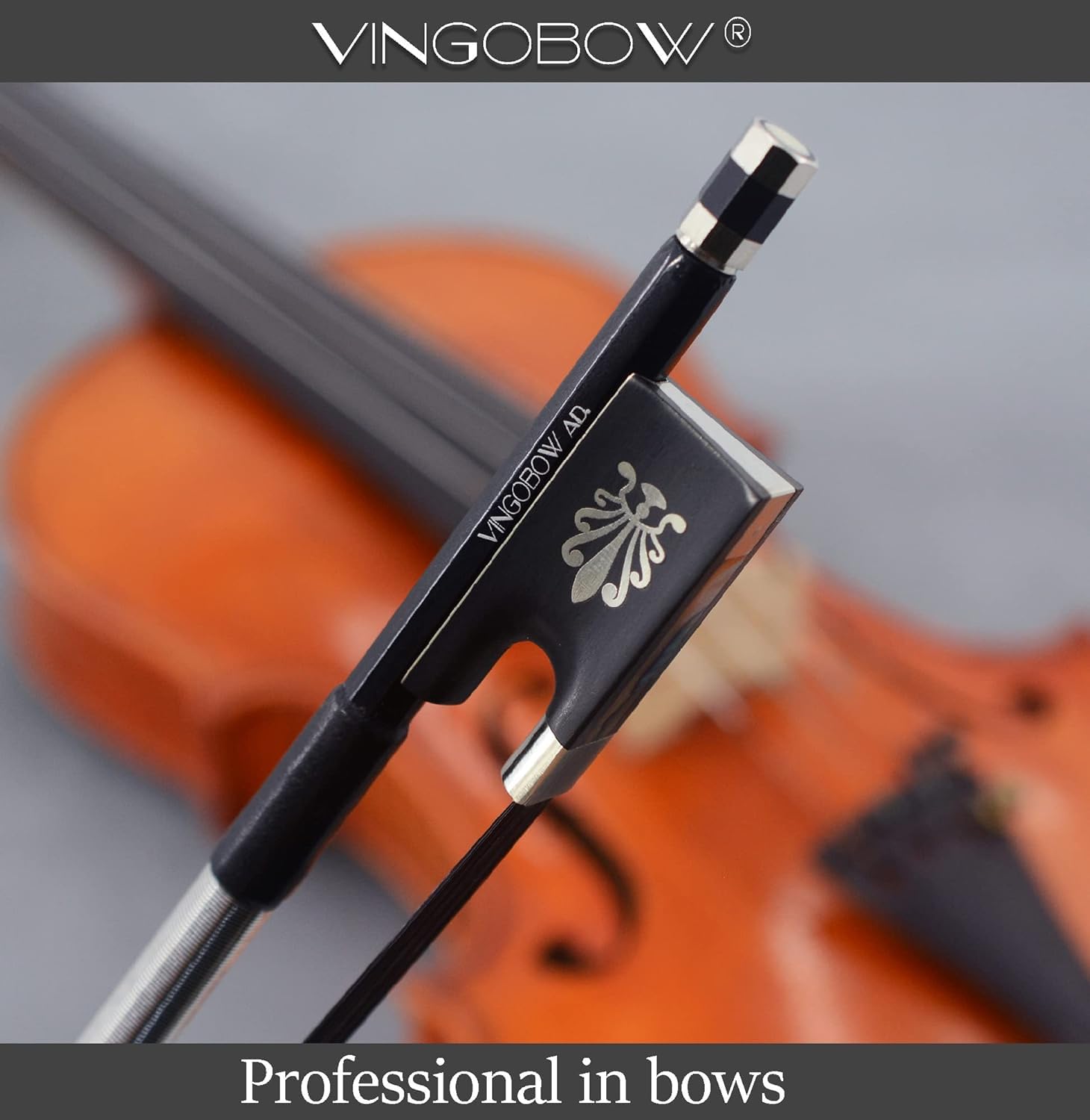 VINGOBOW Brandnew Carbon Fiber VIOLIN BOW 4/4 Size Deep & Powerful Tone, Art No.106VB