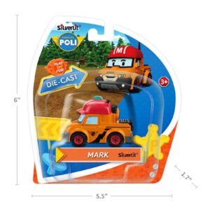 Robocar Poli, Mark DIE-CAST Metal Toy Cars, Mountain Pickup Truck Toys, Diecast Vehicle Truck Toy Party Birthday Gifts Toys for Toddlers Age 1-5 Boys Girls