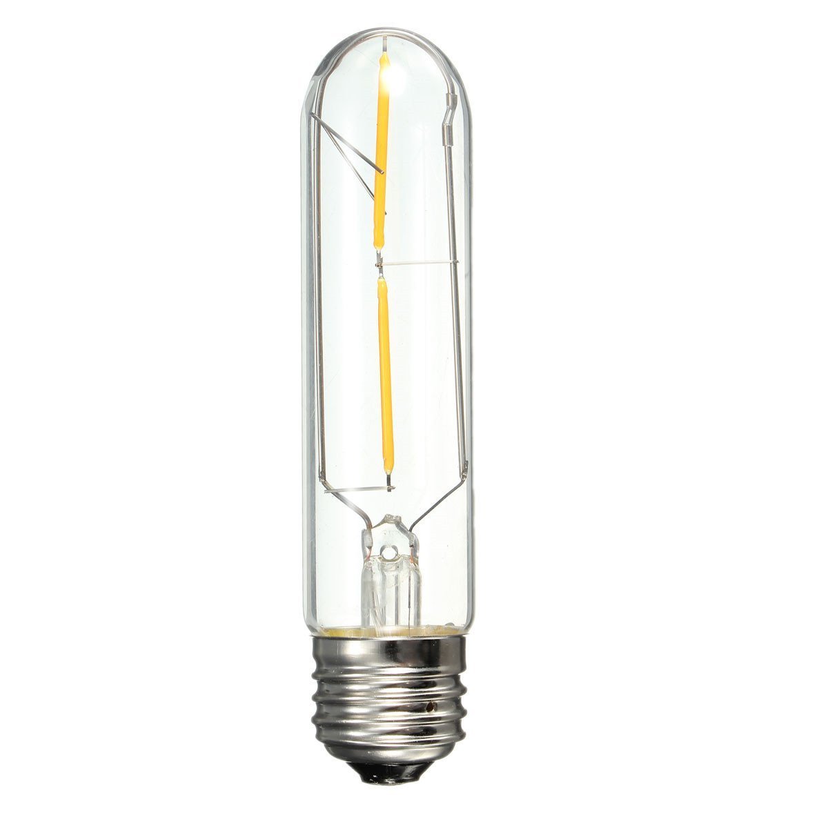 Superdream E27 T10 2W Cob Led Vintage Light Bulb Retro Edison Style Screw Technology 25W Incandescent Bulb Equivalent Old Fashioned Tubular Nostalgic Filament Warm White 2700K