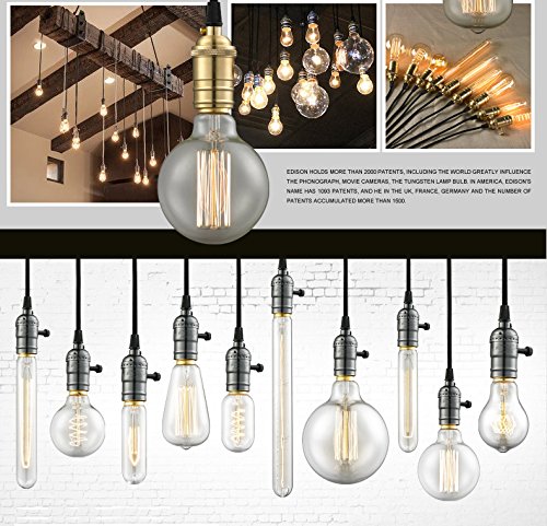 Superdream E27 T10 2W Cob Led Vintage Light Bulb Retro Edison Style Screw Technology 25W Incandescent Bulb Equivalent Old Fashioned Tubular Nostalgic Filament Warm White 2700K