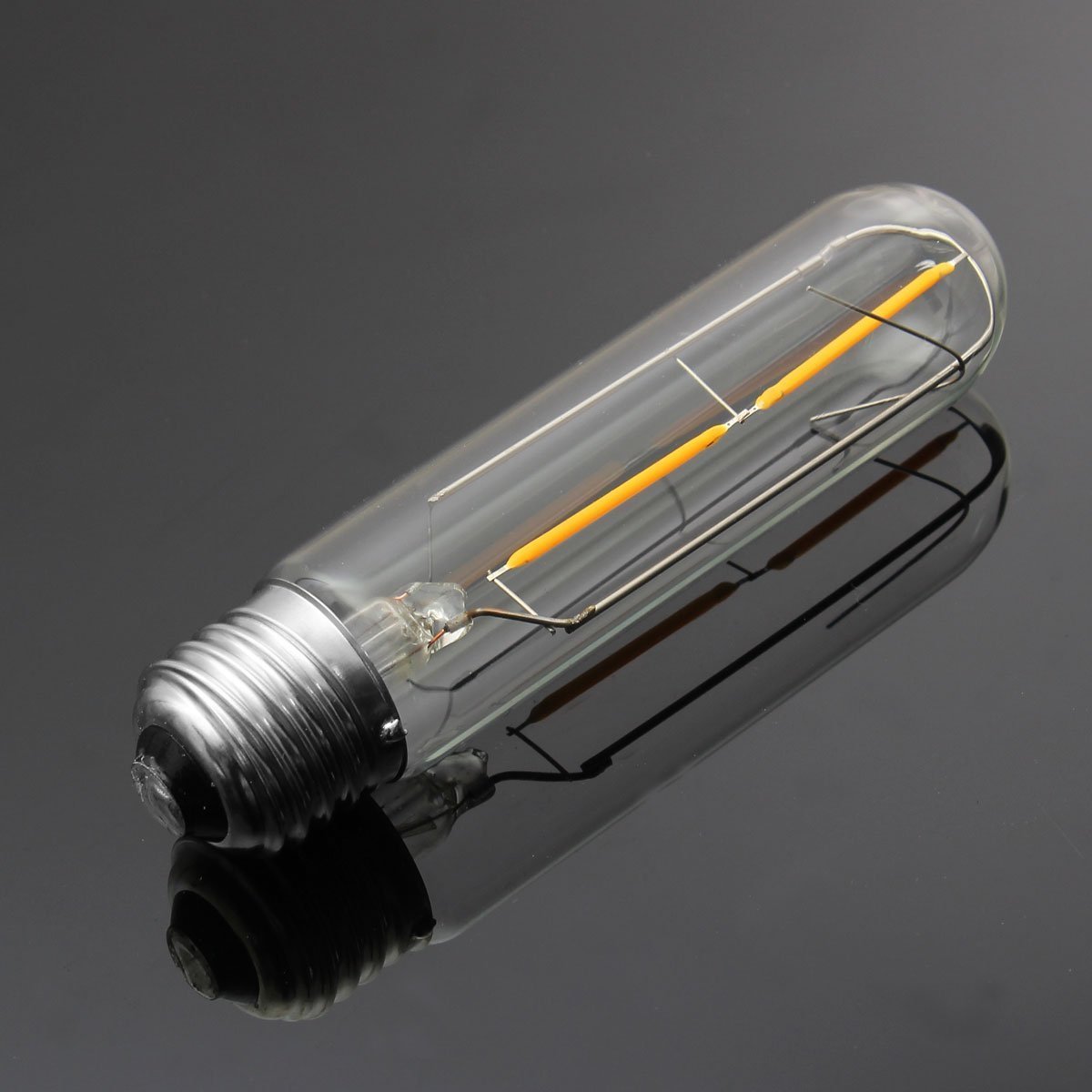 Superdream E27 T10 2W Cob Led Vintage Light Bulb Retro Edison Style Screw Technology 25W Incandescent Bulb Equivalent Old Fashioned Tubular Nostalgic Filament Warm White 2700K