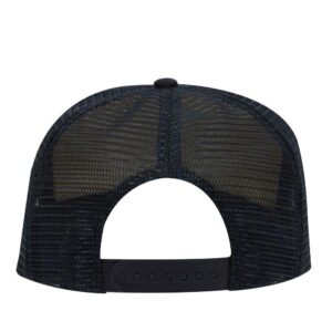 OTTO Polyester Foam Front 5 Panel High Crown Mesh Back Trucker Hat - Navy