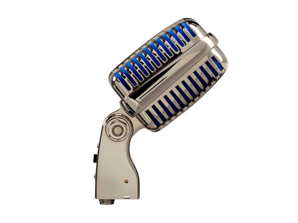 Monoprice Memphis Blue Classic Dynamic Microphone - Unidirectional, Retro-Style with Pop-Free On/Off Switch and Protective Case - Stage Right Series