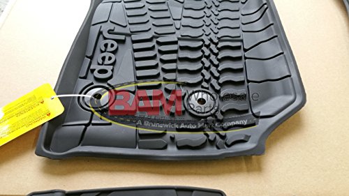 2016-2017 Jeep Wrangler 4 Door Unlimited Slush Mats Front and Rear Set of 3 OEM Mopar