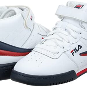 Fila womens Fila F-13 Big Kids Sneaker, White/Navy/Red, 5.5 Big Kid US