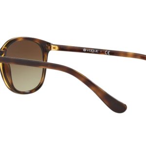 Vogue Eyewear Women's VO5051S Square Sunglasses, Dark Havana/Brown Gradient, 52 mm