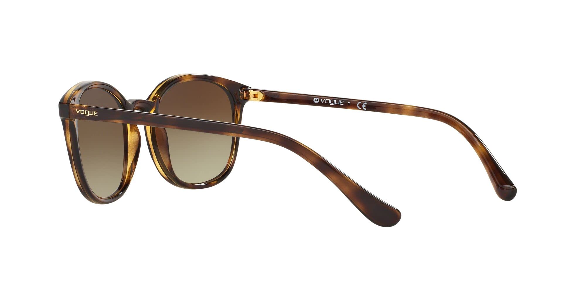 Vogue Eyewear Women's VO5051S Square Sunglasses, Dark Havana/Brown Gradient, 52 mm