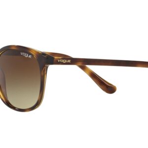 Vogue Eyewear Women's VO5051S Square Sunglasses, Dark Havana/Brown Gradient, 52 mm