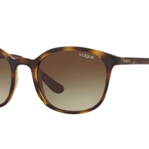 Vogue Eyewear Women's VO5051S Square Sunglasses, Dark Havana/Brown Gradient, 52 mm