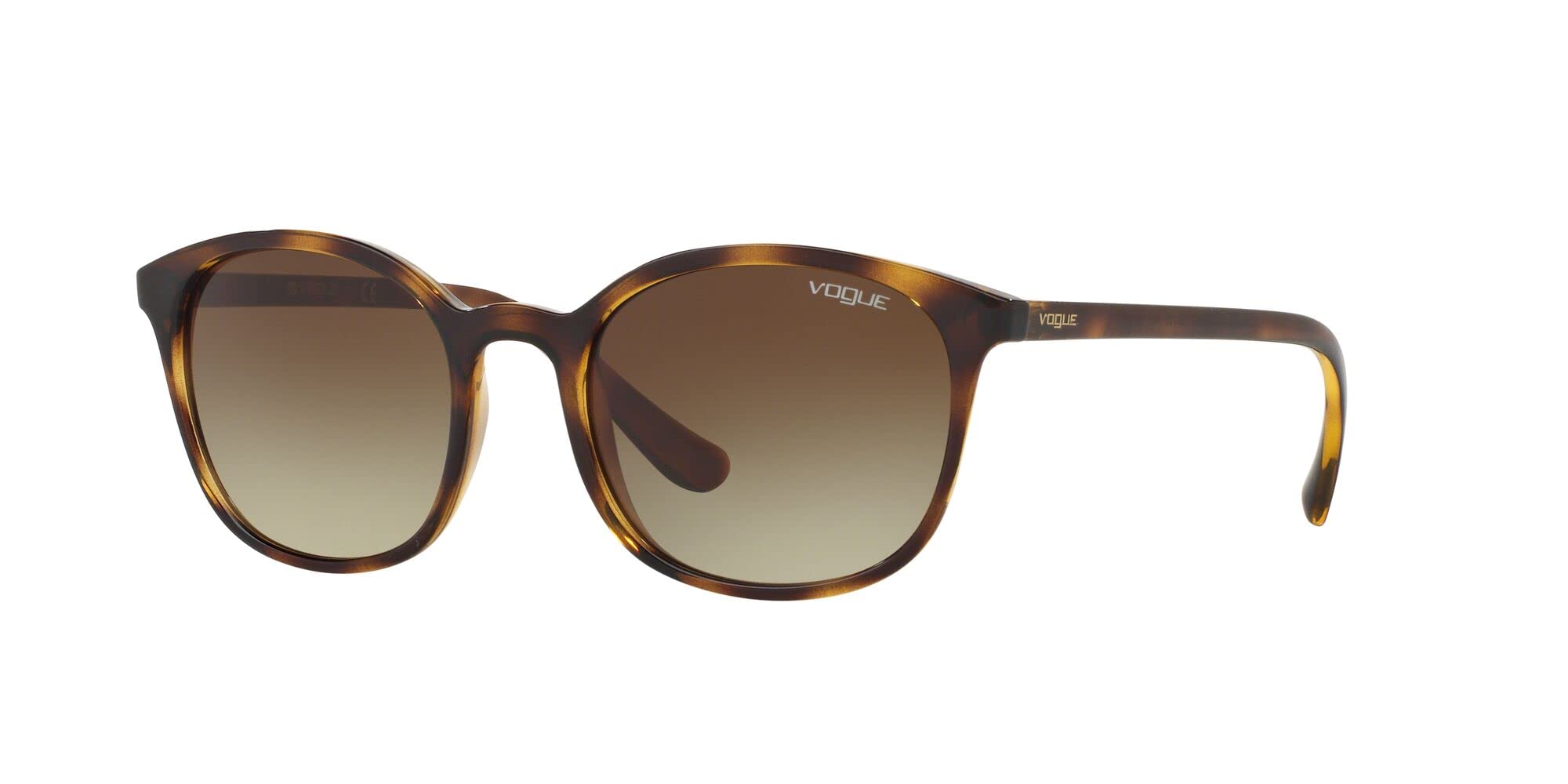 Vogue Eyewear Women's VO5051S Square Sunglasses, Dark Havana/Brown Gradient, 52 mm