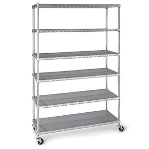 member's mark 6-tier nsf steel wire shelving, 47.5"x18"x 72"