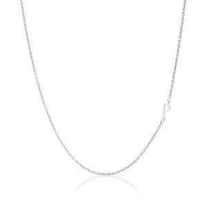 Deidreamers Sterling Silver Side Mini Initial Necklace P