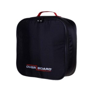 overboard camera accessories bag with divider walls, black