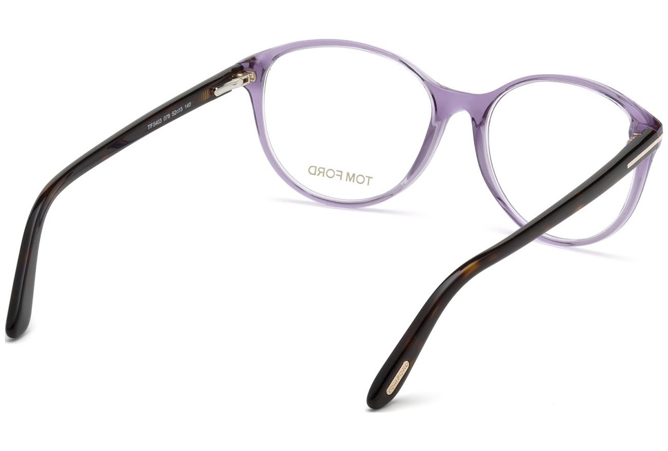 Tom Ford - FT 5403, Round, ACETATE/SILVER, women, LILAC (078 A), 54/15/140