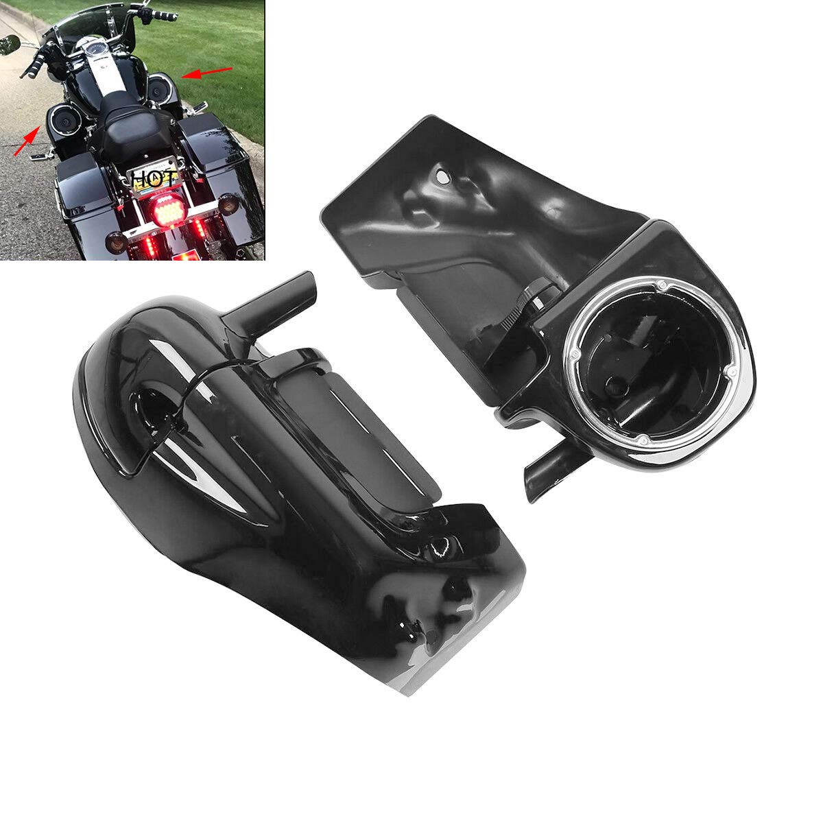 XFMT Lower Vented Leg Fairings W/ 6.5" Speaker Box Pods for Harley Touring 1983-2013 Road King Electra Street Glide Ultra Classic