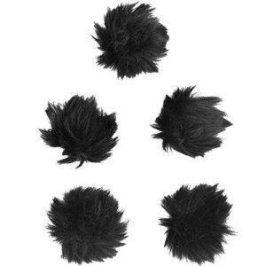 eboot 5 pack furry outdoor microphone windscreen muff for most lavalier microphones