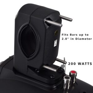 Pyle Waterproof Marine Wakeboard Tower Speakers - 6.5” Dual Subwoofer Speaker Set and 1.0” Tweeters, LED Lights and 200 Watt Power - 2-way Boat Audio System with Mounting Bracket - PLMRWB65LEB (Black)