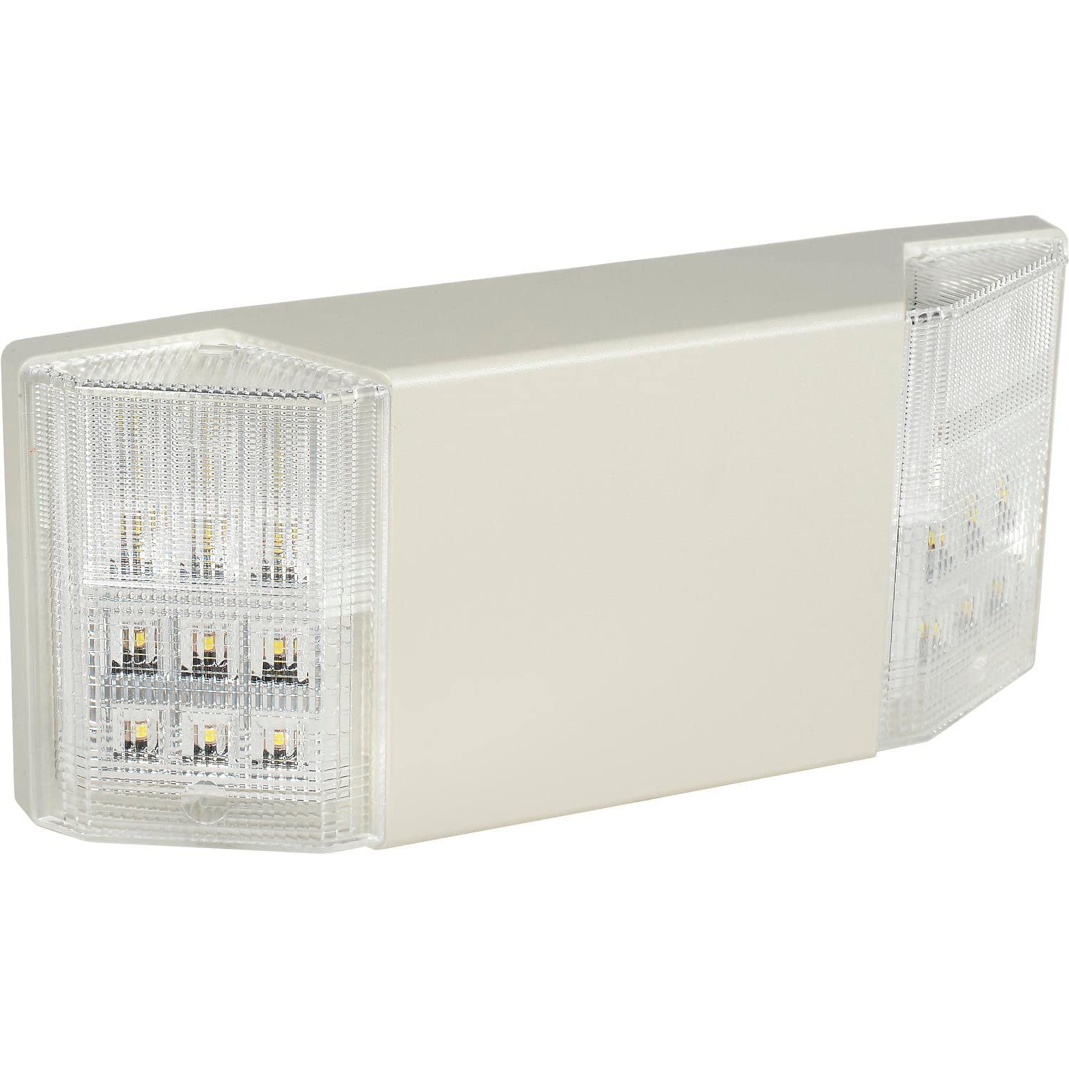 Global Industrial 2 Head LED Emergency Unit w/Fixed Optics