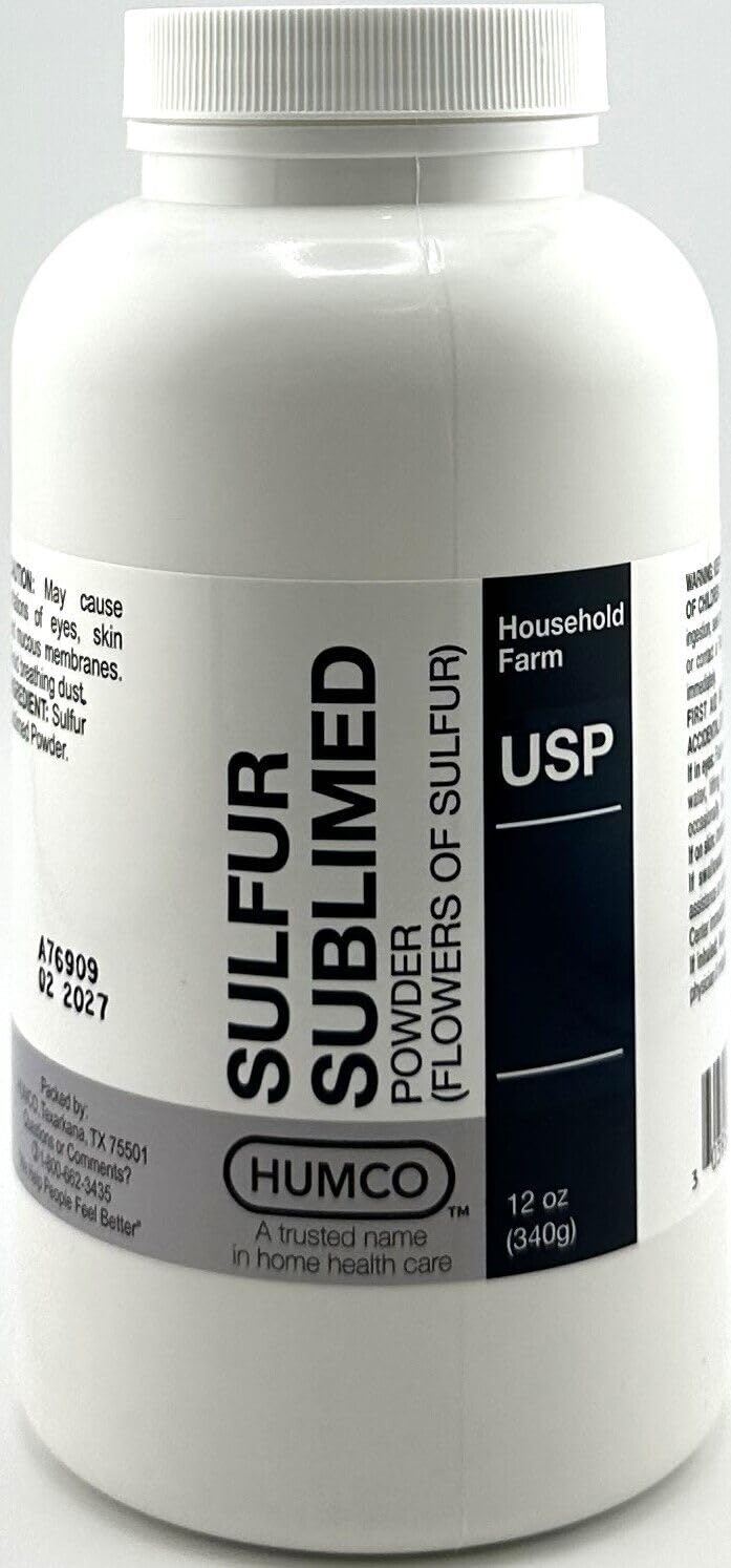 Humco Sulfur Sublimed Powder USP 12 oz WLM