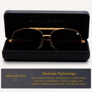 William Painter - Constellation Non-Polarized 'Aviator' Sunglasses (Gold). Ultimate In Comfort & Durability.