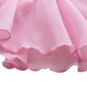 iEFiEL Girls Sequin Dress Chiffon Tutu Ballet Leotard Dressing up Pink 3