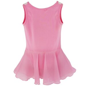 iEFiEL Girls Sequin Dress Chiffon Tutu Ballet Leotard Dressing up Pink 3