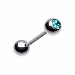 basic gem ball 316l surgical steel barbell wildklass tongue ring