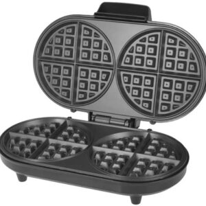 Kalorik WM 42281 BK Traditional Double Belgian Waffle, Make Two Perfect 7" by 1" Waffles Each Time with Precise Temperature Control, Non-stick Coated Plates for Easy Cleaning, Cool Touch Handle