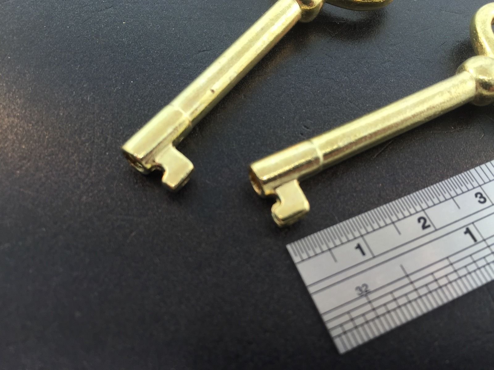 Grandfather Clock Door Key set of 2 in Brass Finish for Howard Miller