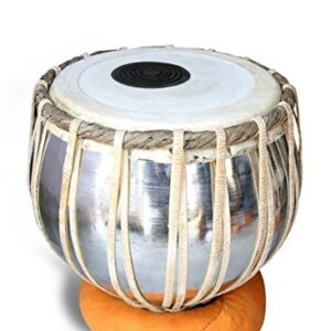 HANDMADE PROFESSIONAL QUALITY TABLA DRUM SET, STEEL BAYAN SHEESHAM WOOD DAYAN, GREAT SOUND WITH TUNNING HAMMER, CUSHIONS & COVER