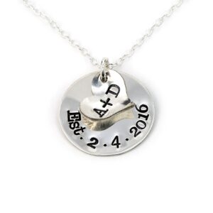 aj's collection sterling silver personalized relationship necklace